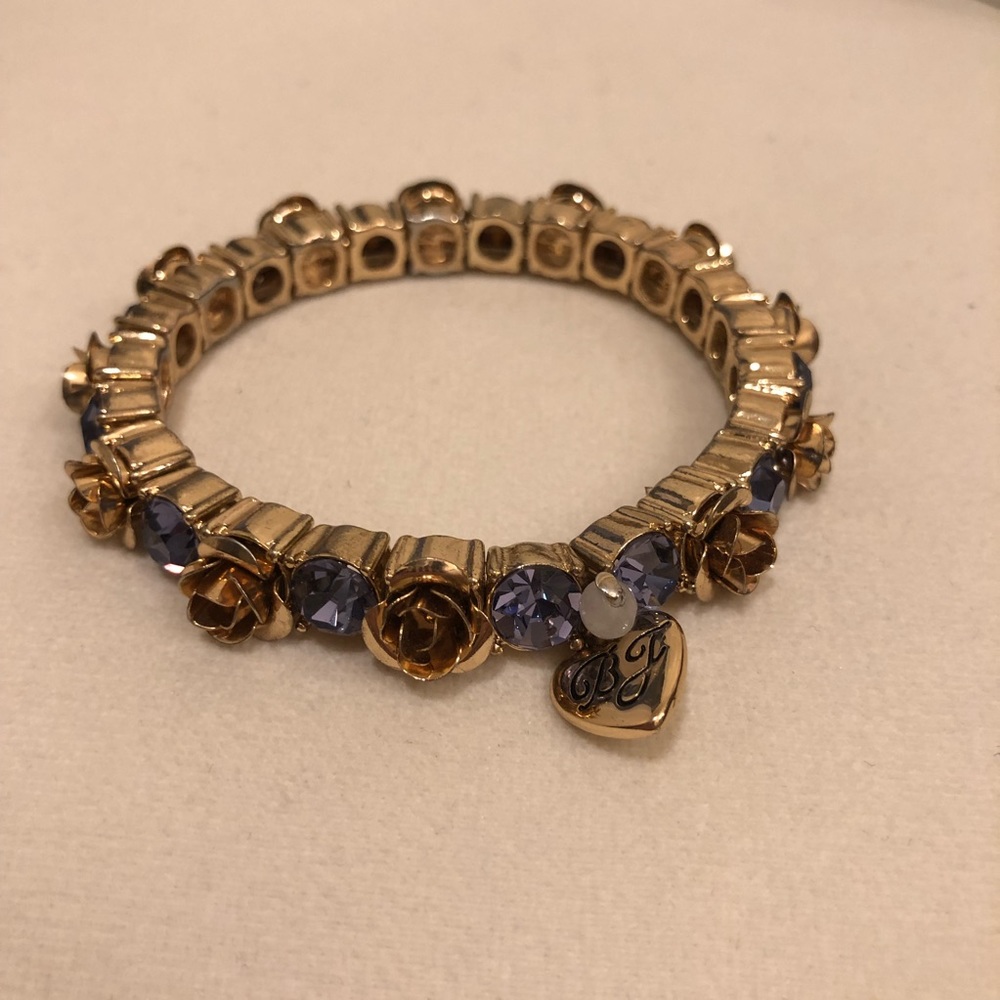 BETSY JOHNSON GOLD AND PURPLE BRACELET